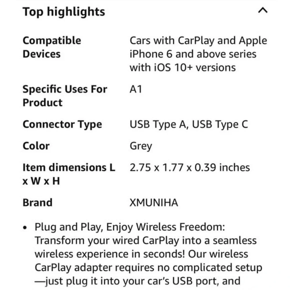 wireless carplay adapter‎